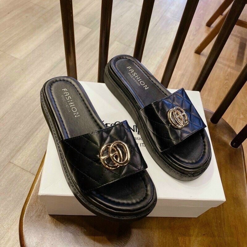 [Siêu Sale] Dép bánh mỳ đế cao khóa CG mẫu mới mã DEP002