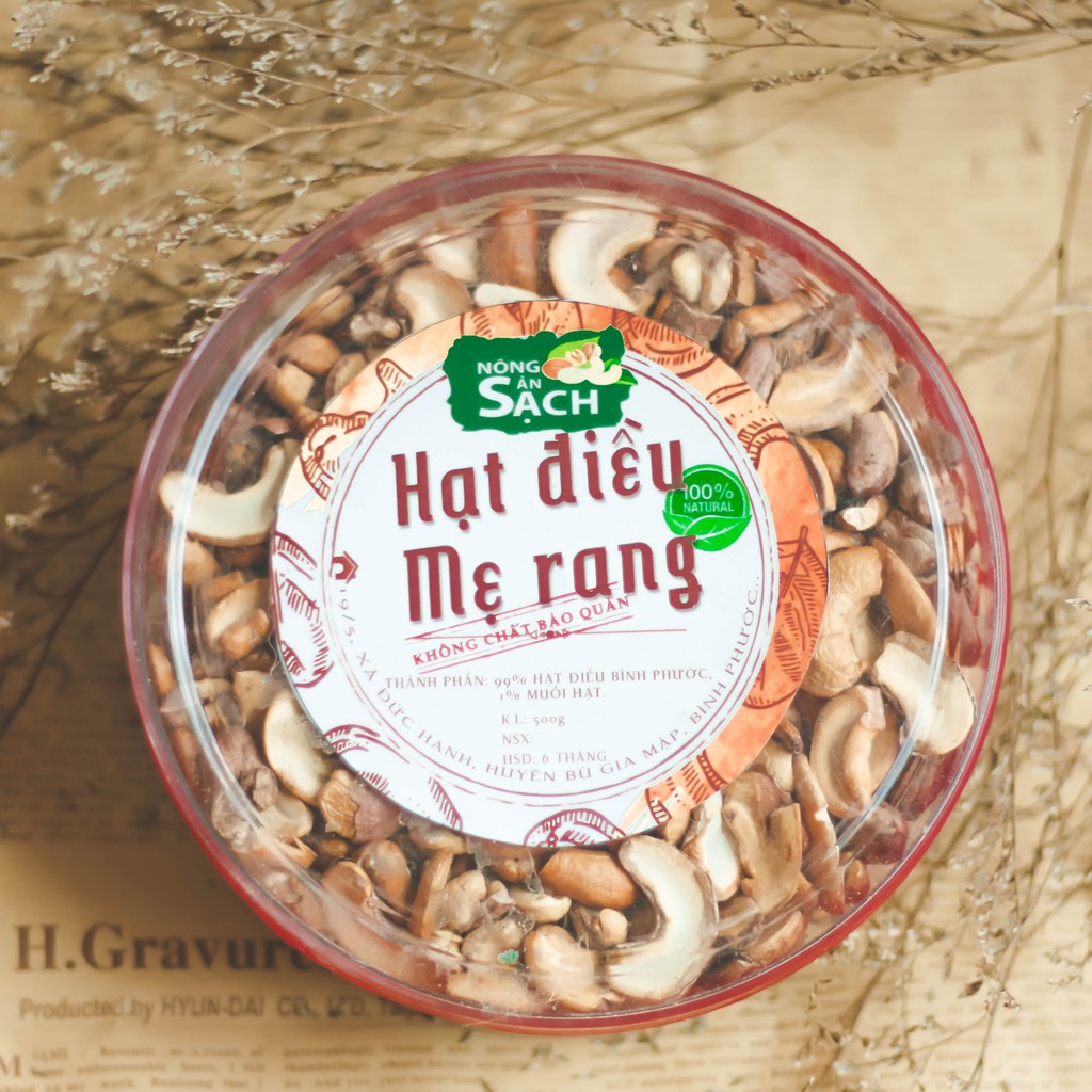 500g Hạt Điều Bình Phước Sạch Rang Muối Bếp Củi