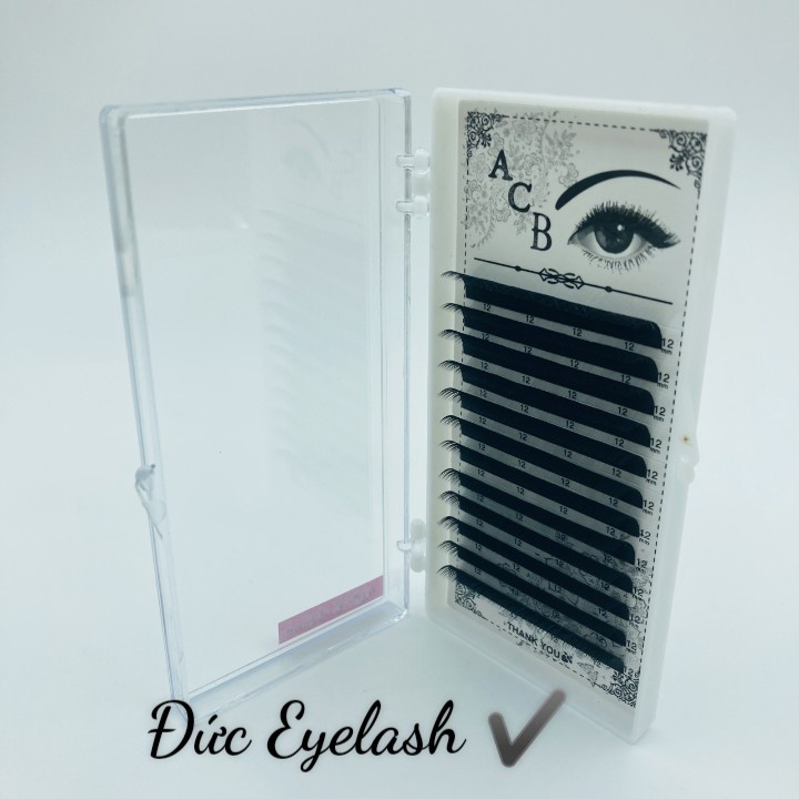 mi khay ACB độ cong C Dày 0.05- 0.07- 0.10- 0.12- 0.15, dùng nối volum, classic, tạo fan, dụng cụ nối mi