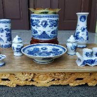 Combo bộ đồ thờ men cổ lam