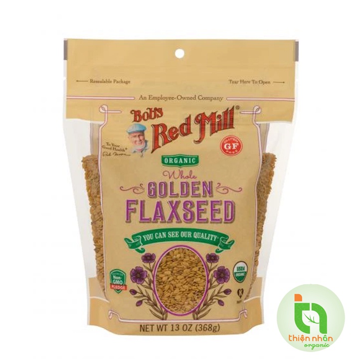 Hạt lanh vàng hữu cơ Bob's Red Mill 368g Organic golden flax seed