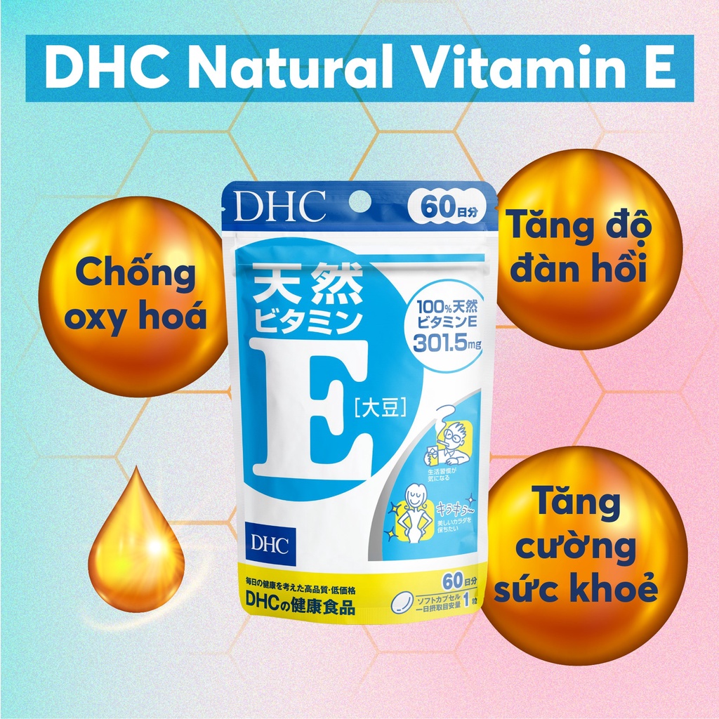 Combo Viên Uống DHC Đánh Thức Tuổi Xuân 30 Ngày (Vitamin E &amp; Collagen)