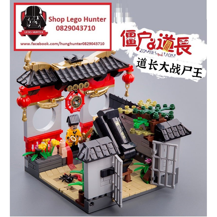 Brickcool KZ 703 Zombies and Taoist bộ đồ chơi lắp ráp Đạo sĩ phong ấn nữ cương thi