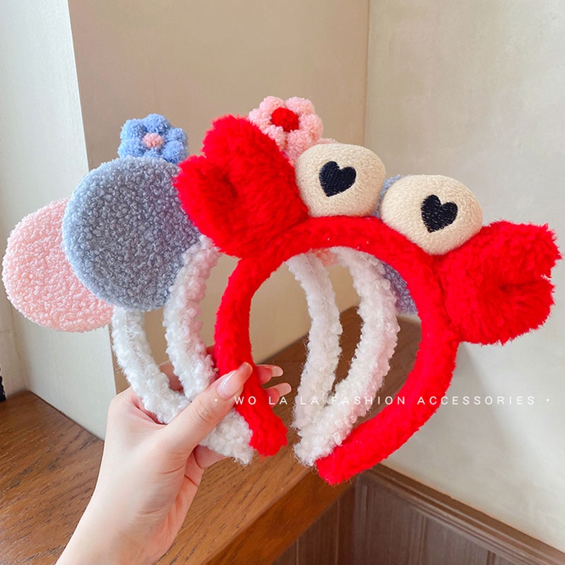 Băng Đô Cài Tóc Rửa Mặt Bằng Vải Bông Vui Nhộn Thời Trang Cho Nữ