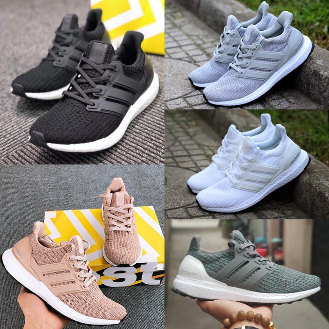 Giầy thể thao Ultra boost 4.0 xám .đen .trắng