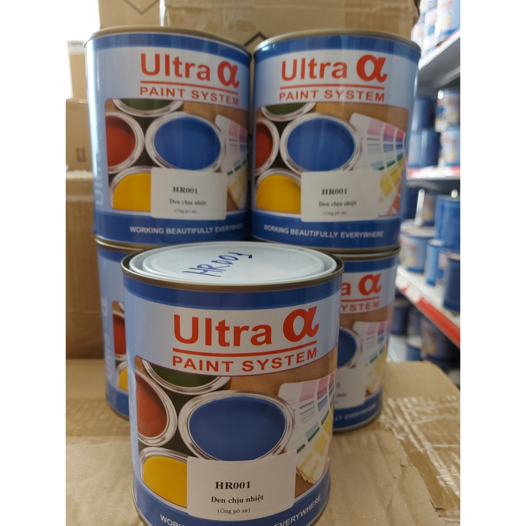 Sơn đen chịu nhiệt HR001 Ultra Sơn xe máy và ô tô
