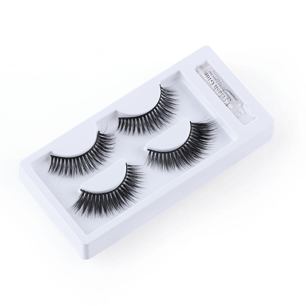 Bộ 2 Cặp Lông Mi Giả Kèm Keo Dán Có Thể Tái Sử Dụng