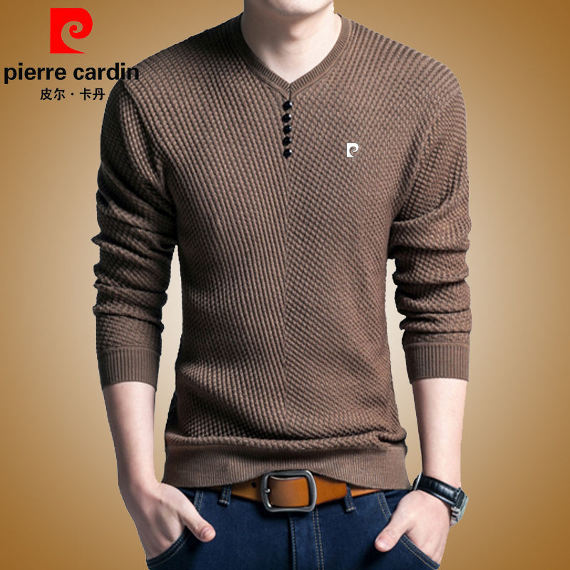 PIERRE CARDIN Áo Len Nam Dài Tay Cổ Tròn Thời Trang Hàn | BigBuy360 - bigbuy360.vn