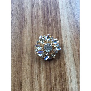 Ghim cài áo hình hoa đính kim cương nhân tạo dễ thương để trang trí quần áo