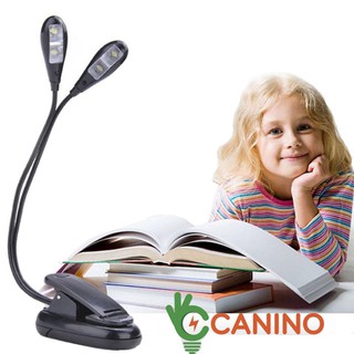 ( Hàng MỚI VỀ ) Đèn đọc sách 🌳FREESHIP🌳 Đèn led Đọc Sách mini 2 râu 4 led siêu tiện lợi [ màu đen]