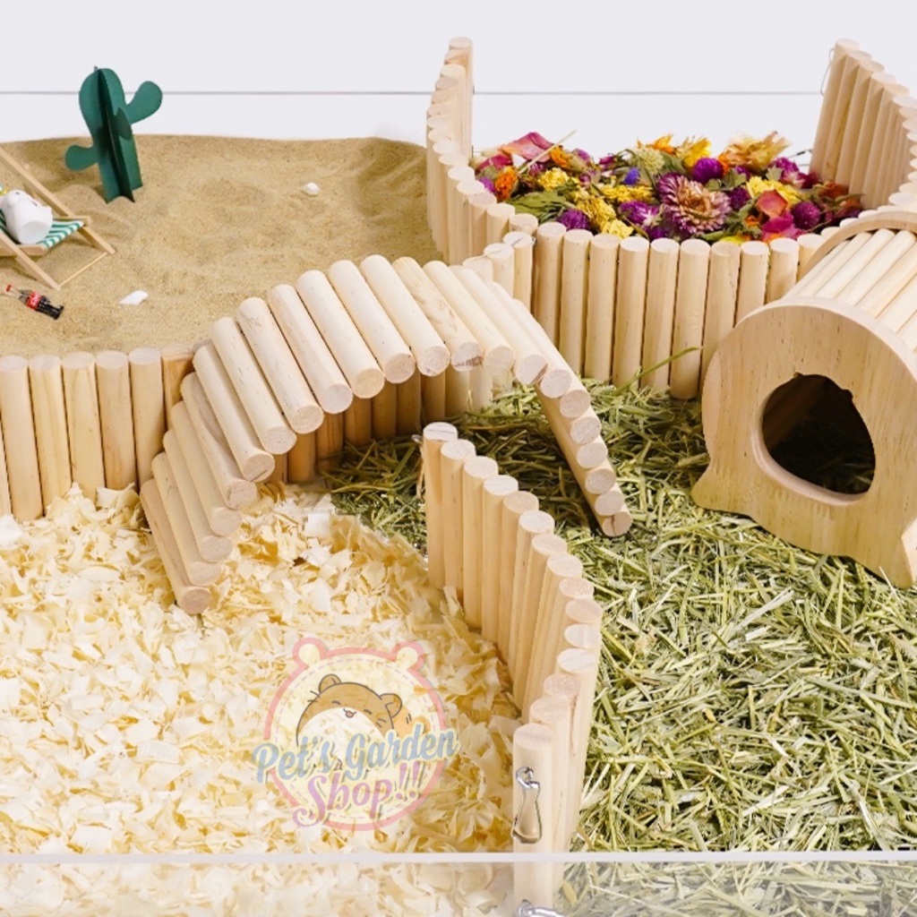 Thang gỗ uốn màu tự nhiên cho hamster