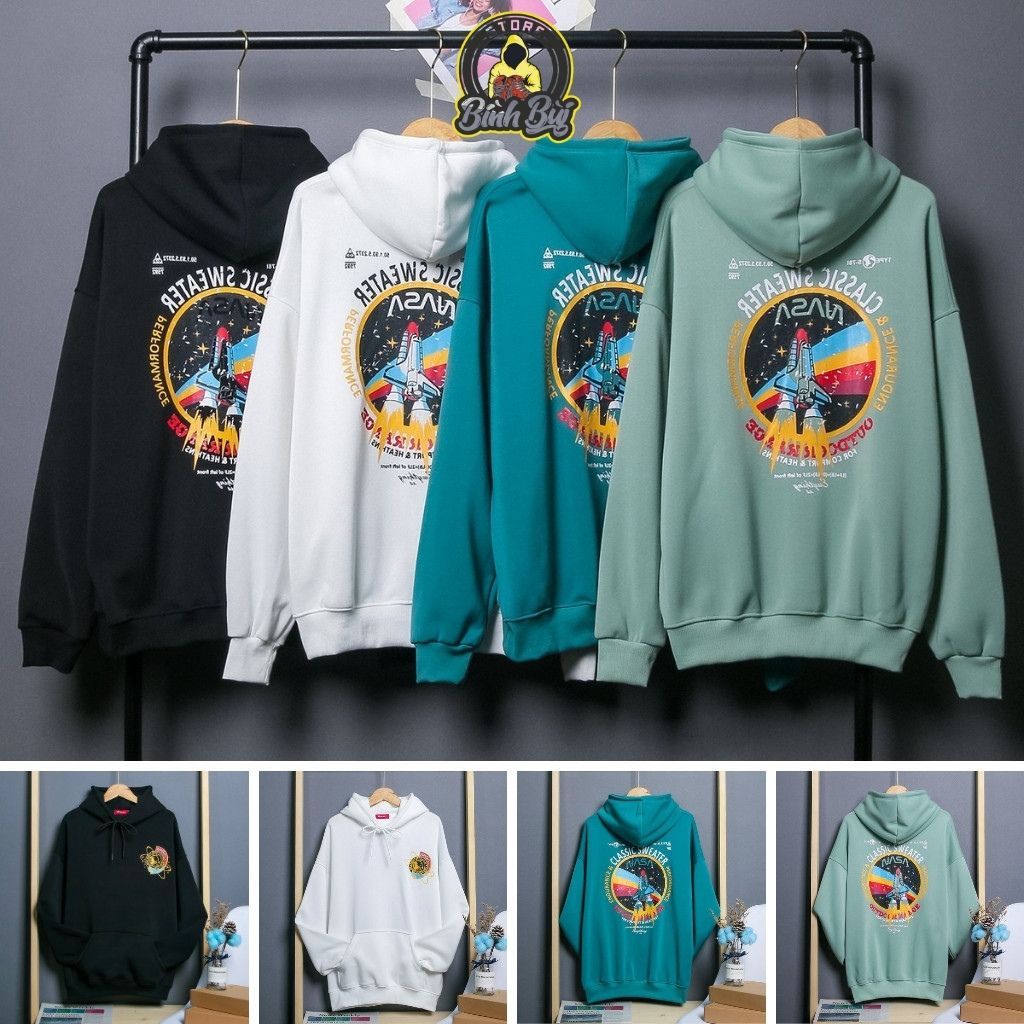 Áo Hoodie Nam Nữ Unisex Bình Bùi Store Chất Nỉ Bông Form Rộng Cao Cấp Phong Cách Hàn Quốc | BigBuy360 - bigbuy360.vn