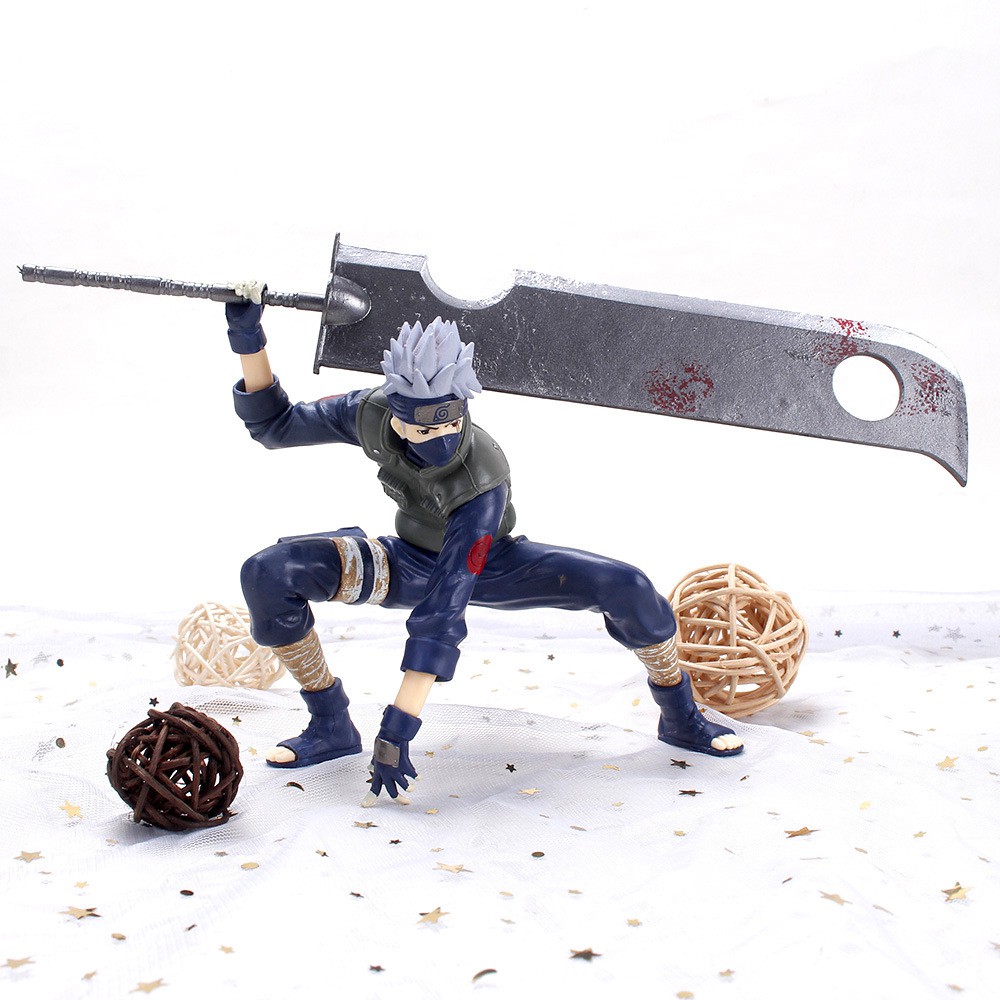 (Có sẵn - 15cm) Mô hình Kakashi cầm đao siêu bự - Mô hình Naruto