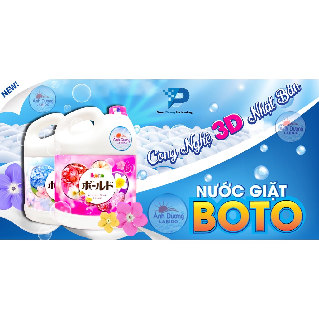 NƯỚC GIẶT BOTO CÔNG NGHỆ 3D NHẬT BẢN -  GIỮ MÀU, SÁNG VẢI HOÀN TOÀN TỰ NHIÊN [GIÁ SIÊU RẺ]