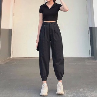 Áo basic cổ bẻ