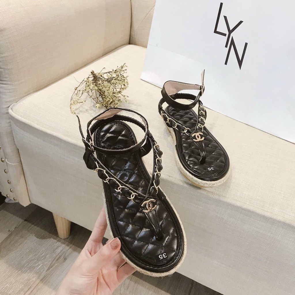 sandal nữ Free ship, quai hậu nữ đế cói hiền hồ