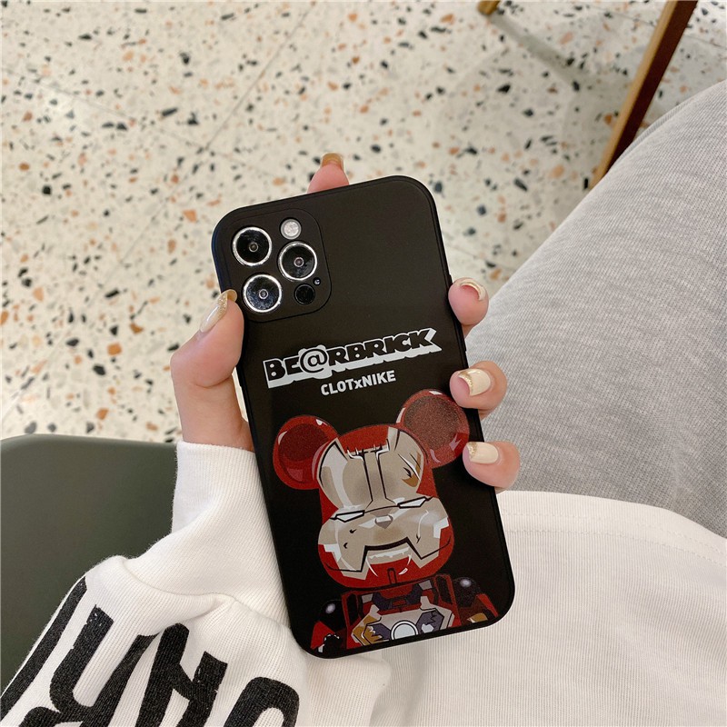 Ốp lưng iphone cạnh vuông in hình BearBrick siêu cool 6s/6plus/6splus/7plus/8plus/x/xs/xs max/11/11promax/12pro/12promax | BigBuy360 - bigbuy360.vn