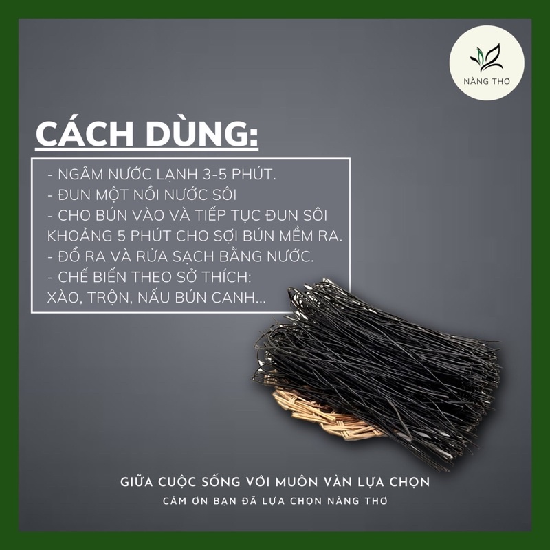 ĐẶC SẢN BÚN GẠO LỨC ĐEN giảm cân/ ăn kiêng 1000gr - 100% từ thiên nhiên