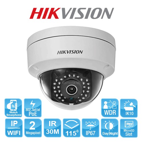 Camera Dome IP HikVision DS-2CD1123G0-I (2MP)