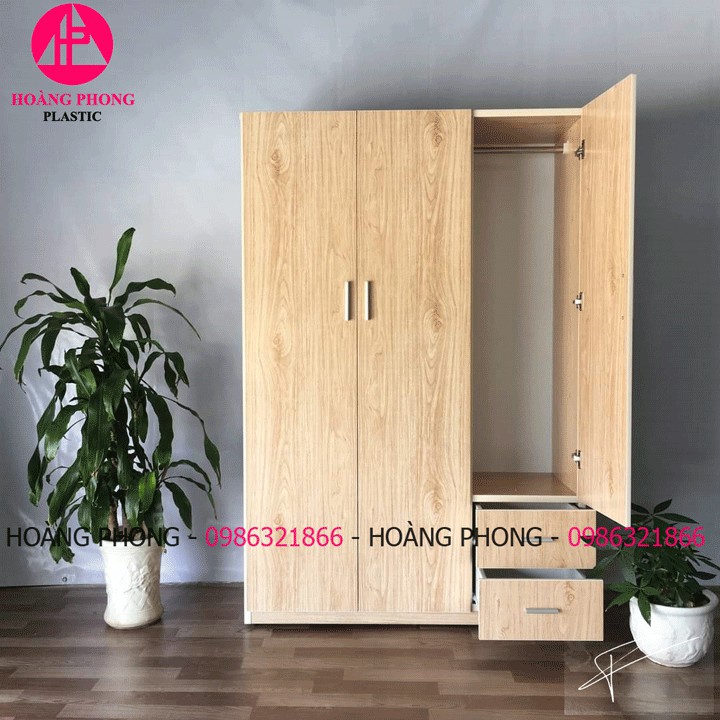 ( HÀNG CAO CẤP ) Tủ quần áo nhựa giá gỗ ngang 1m22 cao 1m85 miễn phí giao hàng | BigBuy360 - bigbuy360.vn