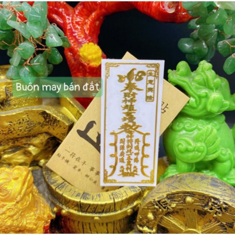 Miếng Dán Linh Phù Trang Trí Hỗ Trợ chủ nhân làm ăn học hành thuận lợi may mắn hanh thông vạn sự
