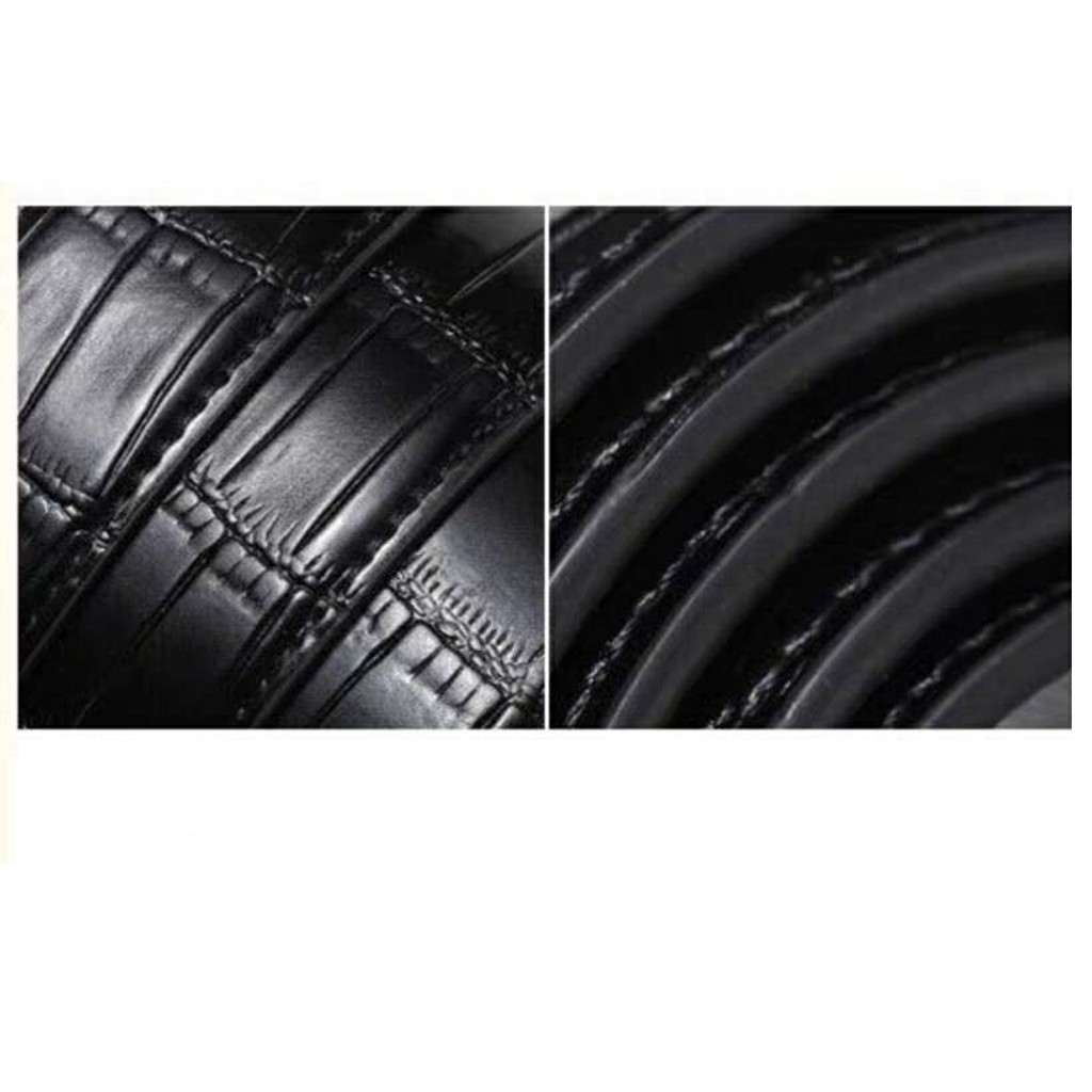 Dây thắt lưng da dập vân cá sấu, dùng cho khóa tự động bản 3.4cm, dài 120cm