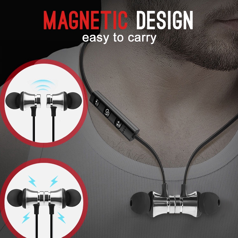 Magnetic Bluetooth4.2 Earphone XT11 Sport Wireless Earbuds Stereo Bass with MicHeadset | BigBuy360 - bigbuy360.vn