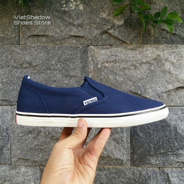 Slip on | Giày lười vải nam dáng classic - Mã SP 177-xanh | BigBuy360 - bigbuy360.vn