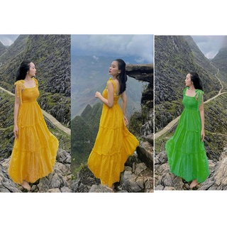Đầm maxy hai dây xinh xắn