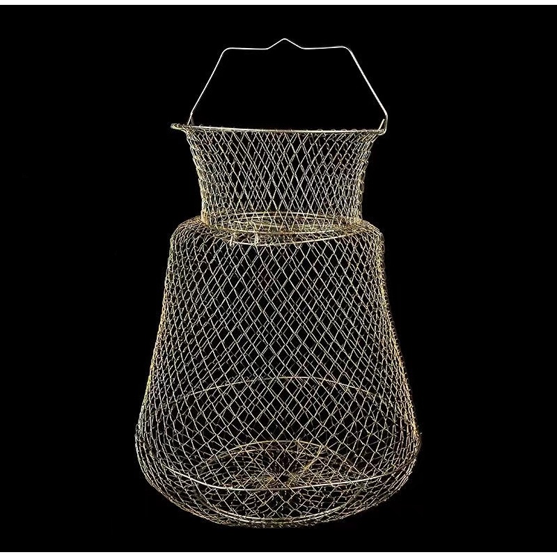 Lưới Bắt Cá Tôm Cua Bằng Dây Thép Không Gỉ Có Thể Gấp Gọn