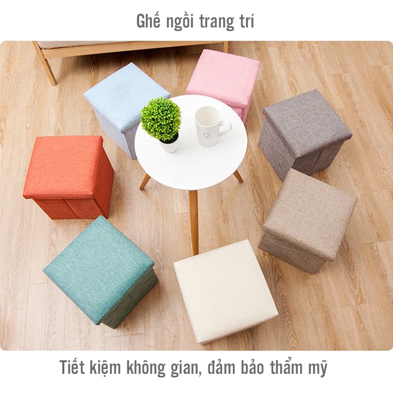 Ghế Hộp Đựng Đồ Đa Năng, Thùng Đựng Đồ Kiêm Ghế Ngồi - Cỡ Lớn 76x38x38cm - Khung Gỗ Nhân Tạo, Chịu Lực 150kg - VSeat