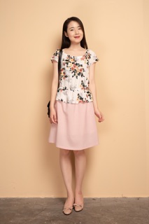 Váy liền phối 2 màu