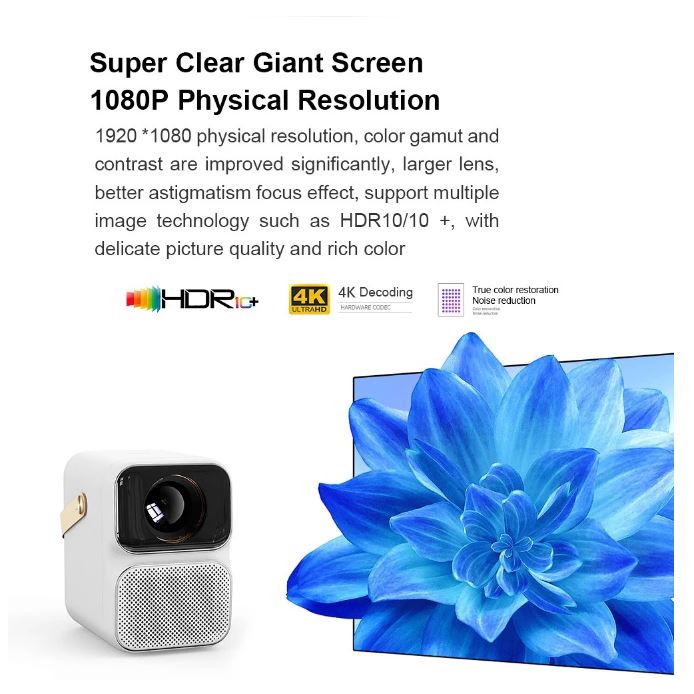 Máy Chiếu WANBO T6/ T6R MAX FULL HD 1080P WIFI 5G Tự Động Lấy Nét - Bản Quốc Tế - Bảo Hành 12 Thá