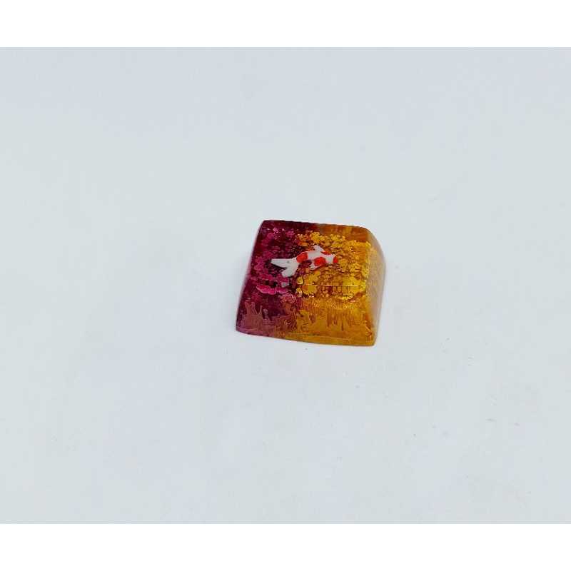 keycap artisan cá koi 1.25u (Ctrl) SA tone đỏ vàng trang trí bàn phím cơ