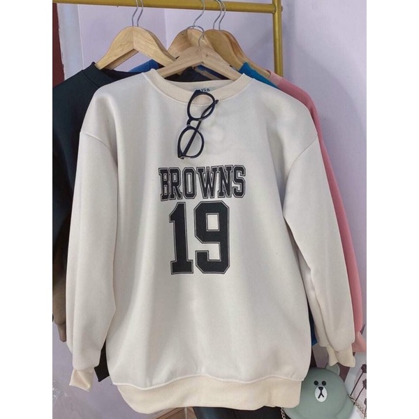 sweater browns dáng rộng