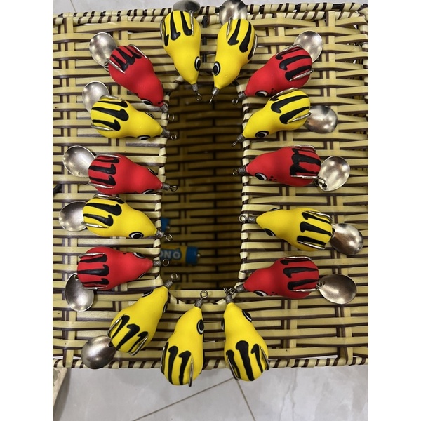 Nhái Hơi Mini F6 Dài 3,5cm Nặng 6,5gam Nổi, Nhái Hơi Mini F8 Dài 3,5cm Nặng 8,5gam Chìm
