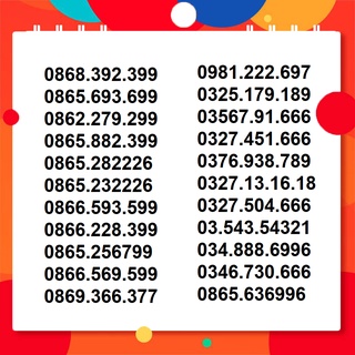 Sim đẹp Viettel phân khúc cao giá SALE hấp dẫn