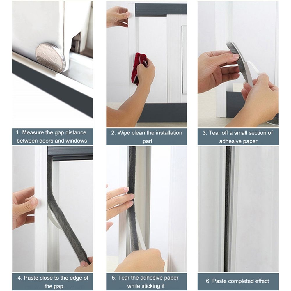 Cuộn băng keo dán viền cửa sổ/cửa ra vào chống tiếng ồn dài 5m nhiều màu sắc