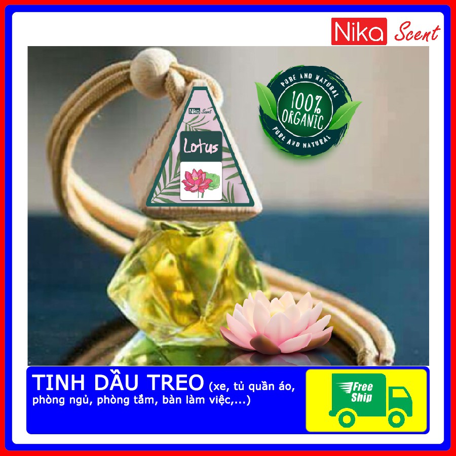 Nikascent Tinh dầu treo xe hơi, tủ quần áo, nhà tắm, bàn làm việc tạo không gian thơm mát, khử mùi