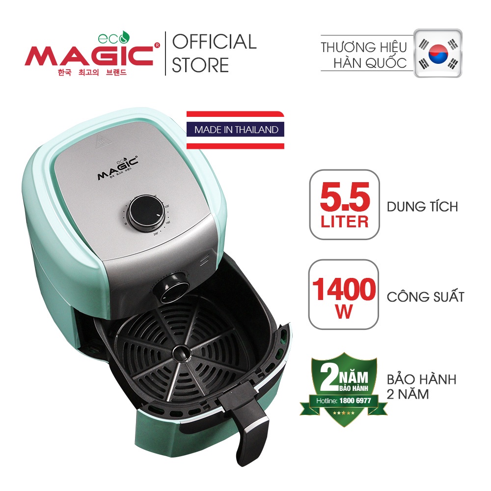 Nồi chiên nướng không dầu Magic Eco AC-101 5.5L, bảo hành chính hãng