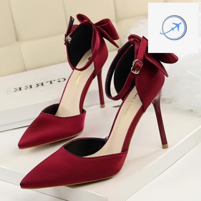 🎁💍 GIÀY CAO GÓT TRÊN 7P BIGTREE NƠ GÓT QUAI CỔ CHÂN CHÍNH HÃNG 5196-1 VIP 🎁💍