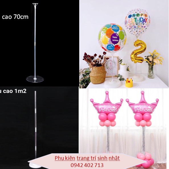 Trụ bóng đơn 1m2, 70cm trang trí cổng chào,  trụ bóng jumbo galaxy bobo trang trí sinh nhật