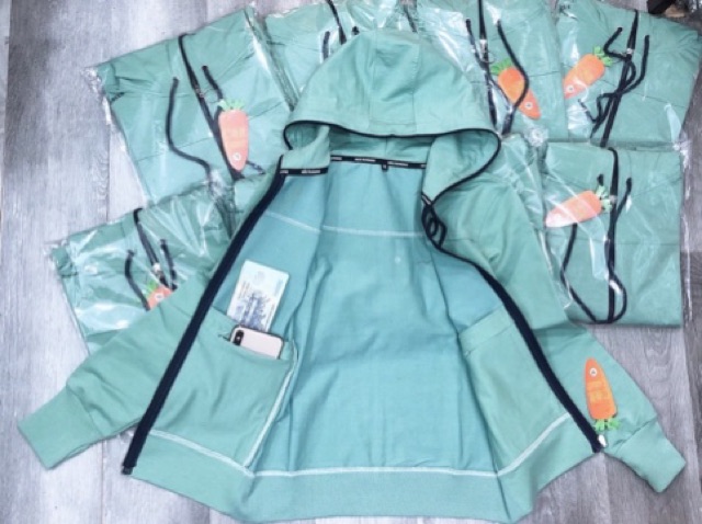 Áo khoác chống nắng lime 10, 6 túi màu xanh biển