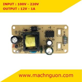 Mạch nguồn 12v - mạch sạc bình 12v cho loa kéo nguồn ra 12vdc - 1a