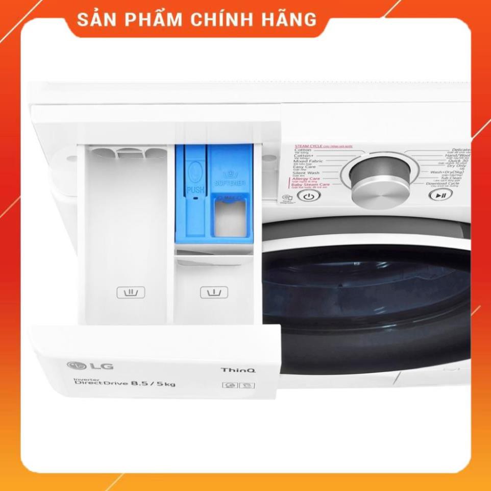 [ VẬN CHUYỂN MIỄN PHÍ NỘI THÀNH HÀ NỘI ] Máy giặt sấy LG Inverter 8.5 kg FV1408G4W Mới 2020