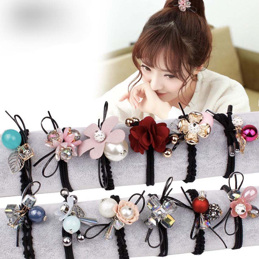 Dây buộc tóc nữ mẫu đẹp - Set 10 dây cột tóc dễ thương, bền đẹp - NASI Store