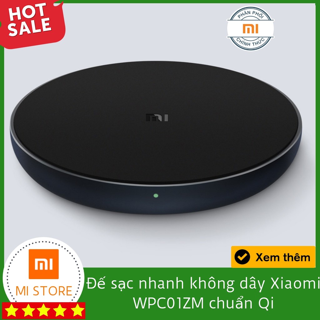 [NHẬP WTCHFST12 HOÀN 20K XU]Đế sạc nhanh không dây Xiaomi WPC01ZM chuẩn Qi