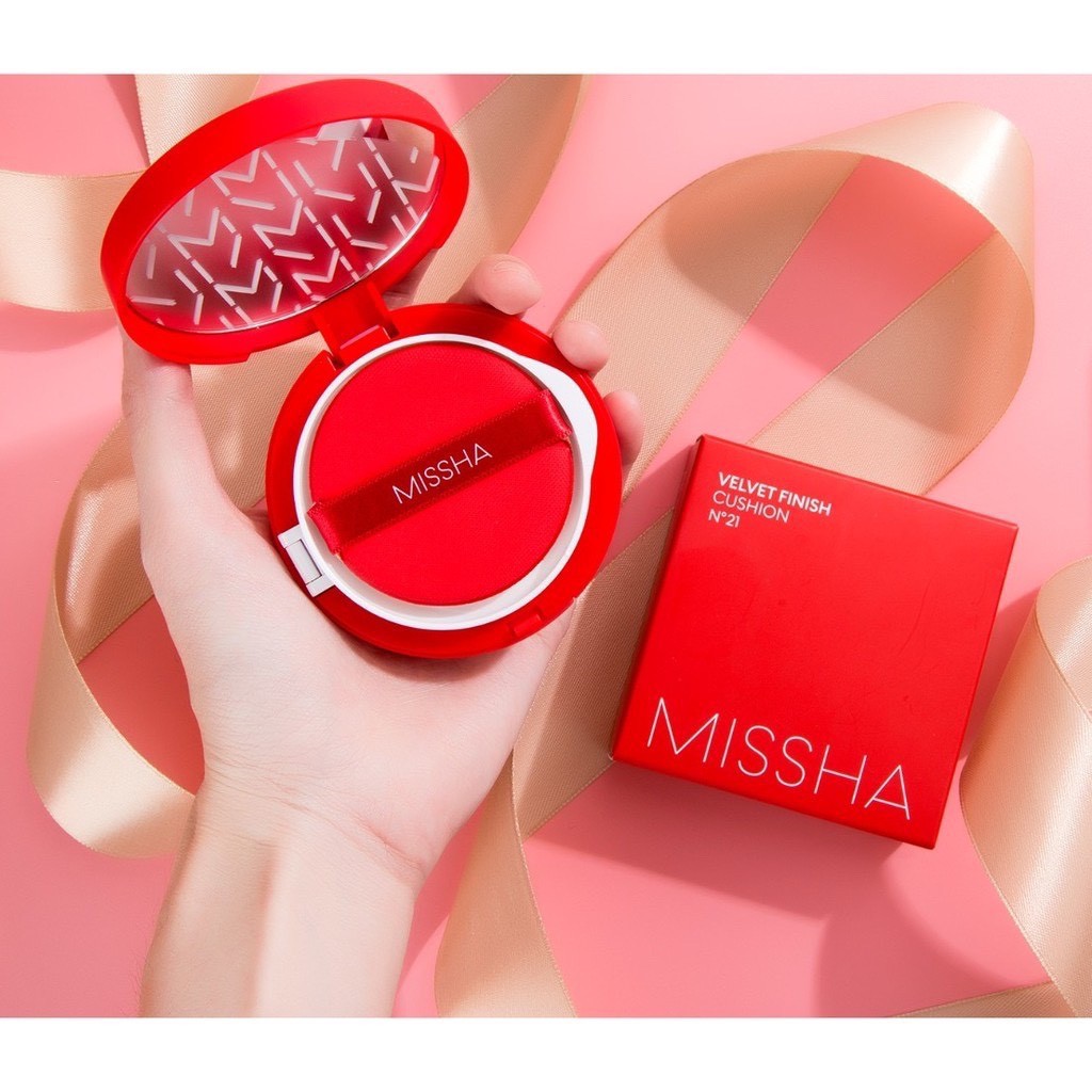 Phấn Nước Missha Velvet Finish Cushion (Vỏ đỏ), Phấn nước an toàn che mờ khuyết điểm - Libon.cosmetic | BigBuy360 - bigbuy360.vn