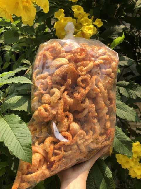 Da heo sấy sốc muối tỏi cay 500g