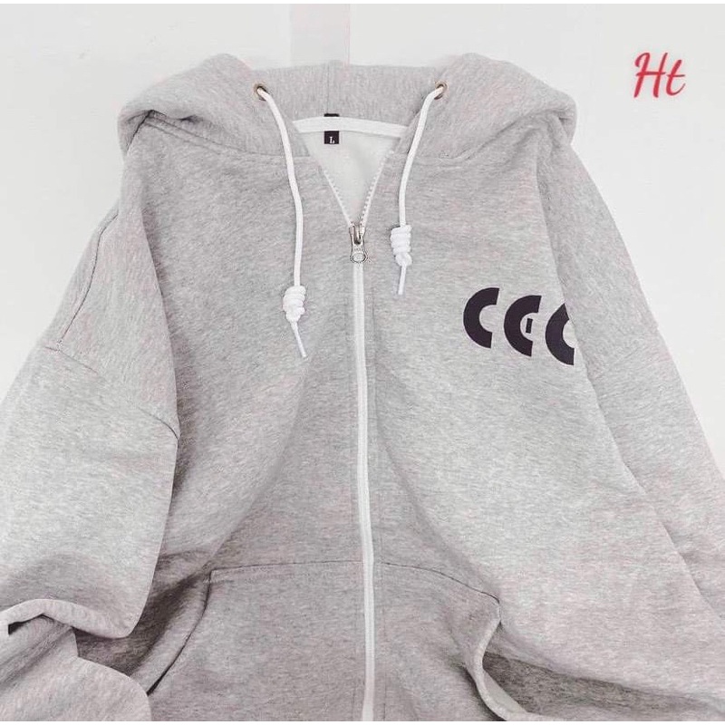 ÁO KHOÁC NỈ COTTON CCC HT12, Áo nỉ Unisex from rộng, Chất nỉ ấm mặc không xù, thiết kế phong cách - MODY